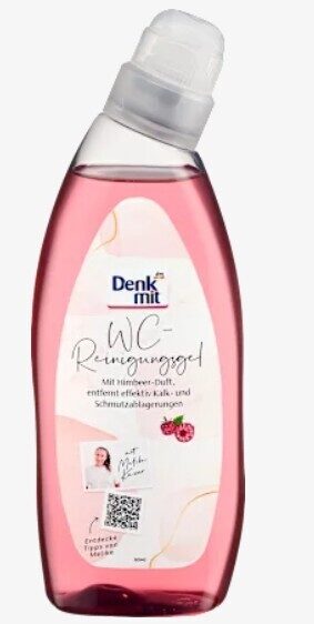 Denkmit tualetes tīrīšanas līdzeklis ar aveņu aromātu, 750 ml